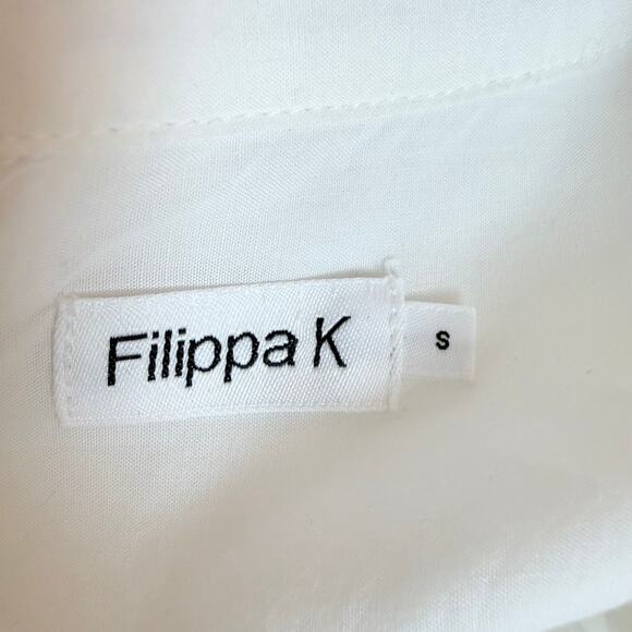 Filippa K White Button Down Shirt Minimalist Scandinavian Blouse S 100% Lyocell - Picture 8 of 11
